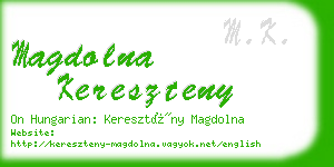 magdolna kereszteny business card